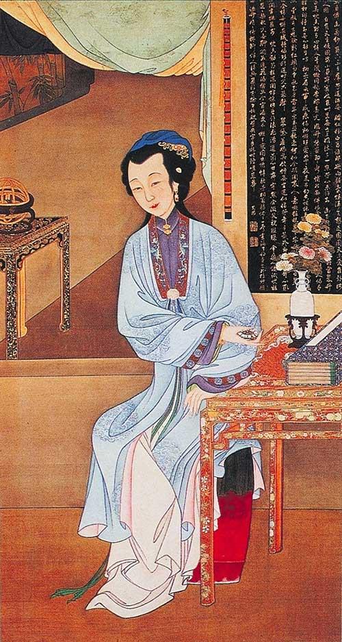 《雍正妃行乐图》之一 清 佚名 绢本设色