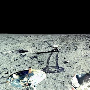 嫦娥三号传回最清晰月面照,嫦娥三号发现外星人,嫦娥三号月球飞船残骸