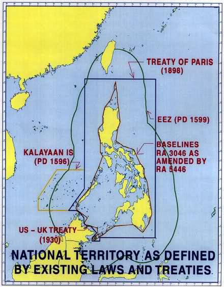 菲律宾自己绘制的官方地图，不代表其他国家认可。黄岩岛就是图中“KALAYAAN IS”右上方的那个小点