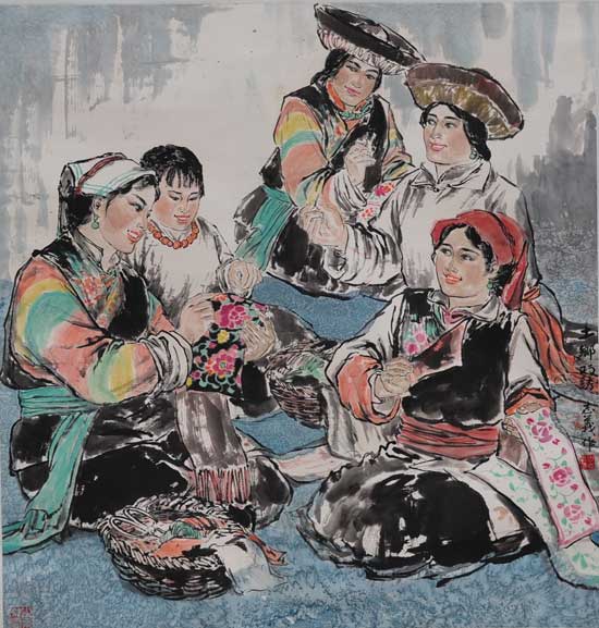 多年来,深入青海省农村牧区,三江源头,倾心描绘青海藏族,蒙古族,土族