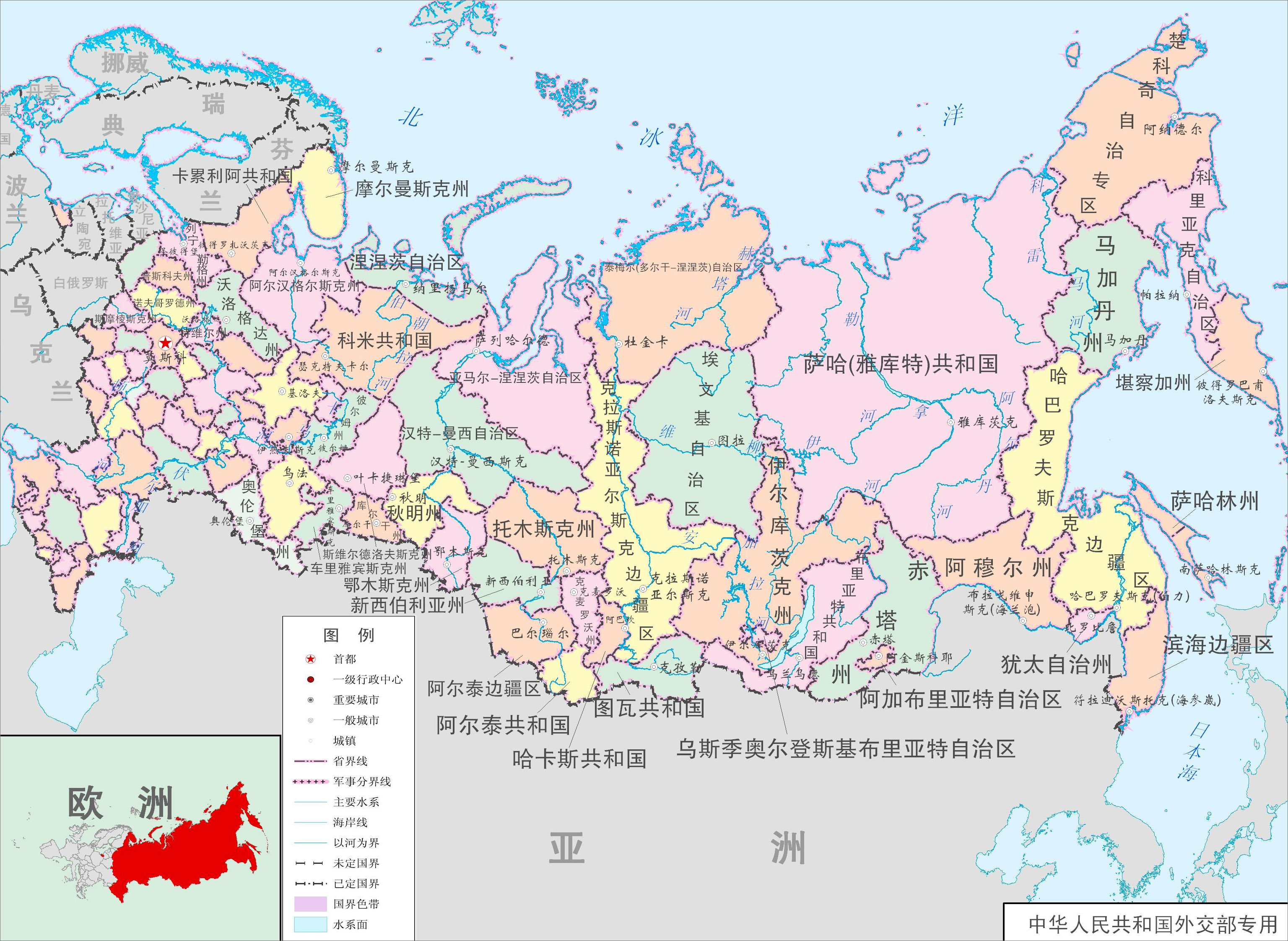 俄罗斯滨海边疆地图图片