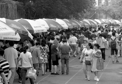 高招咨询会现场。