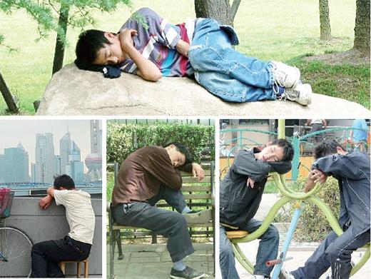 【图】德国摄影师作品引关注 中国睡背后有原因(图)