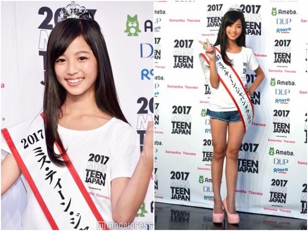 日本12岁少女选美夺冠 长腿逆天撞脸石原里美