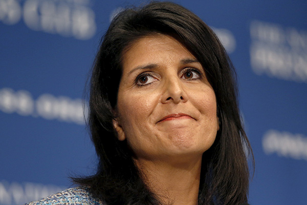 Ͽݳ(Nikki Haley)ΪפϹʹ