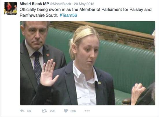 当时,这名成功“突袭”的90后女议员还是一名大学生,在格拉斯哥大学政治系修读学士学位。