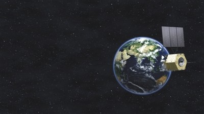 风云四号卫星效果示意图。