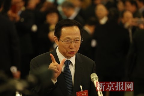 农业部长韩长赋。新京报记者 陈杰 摄