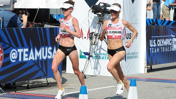 艾米・克雷格（ Amy Cragg ）和莎拉尼・弗拉纳甘（Shalane Flanagan）两名队友穿着 Nike Zoom Vaporfly 4％，分别在洛杉矶举行的里约奥运会马拉松预选赛中取得第一名和第三名。