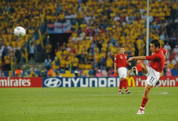 △乔・科尔曾在2006年世界杯上打进惊天吊射