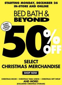 Bed，Bath and Beyond
